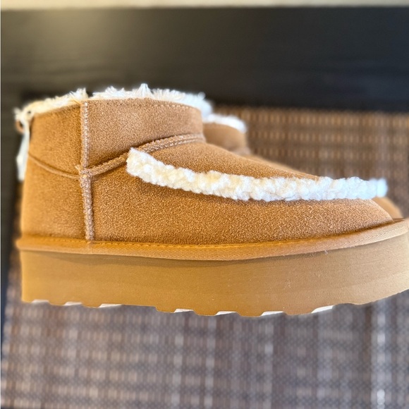 Women’s Chestnut Mini Platform Suede Boots – Size 7 – Brand New - Picture 6 of 8